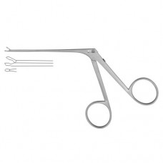 Micro Alligator Forceps Straight - Cup Shaped Stainless Steel, 8 cm - 3" Cup Size - Jaw Size 1.0 x 0.9 mm - 4.0 mm